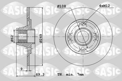 Brake Disc SASIC 6100004