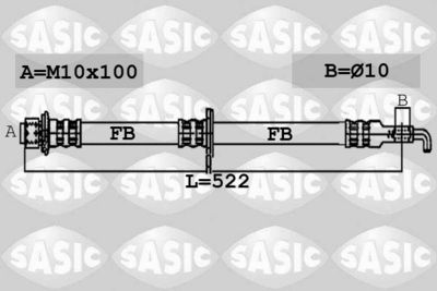 Brake Hose SASIC 6600036