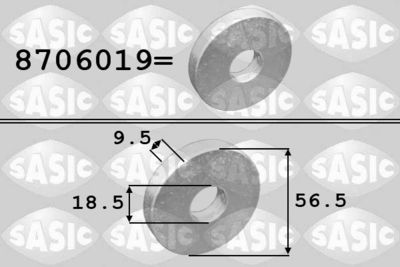 Washer, crankshaft pulley SASIC 8706019