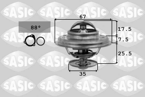 SASIC 9000335 Thermostat, coolant