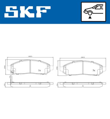 Brake Pad Set, disc brake SKF VKBP 80259 A