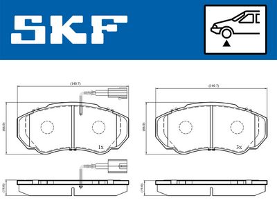 Brake Pad Set, disc brake SKF VKBP 80273 E