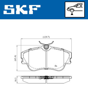 Brake Pad Set, disc brake SKF VKBP 80321