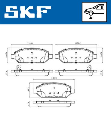 Brake Pad Set, disc brake SKF VKBP 80367 A