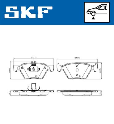 Brake Pad Set, disc brake SKF VKBP 80474