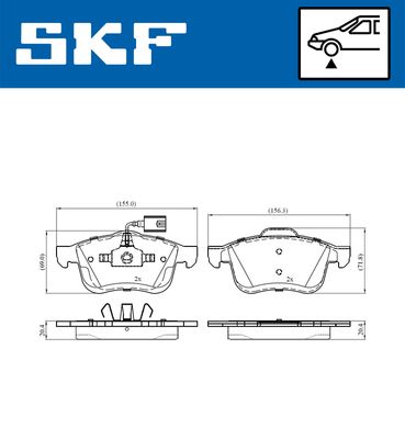 Brake Pad Set, disc brake SKF VKBP 80476 E