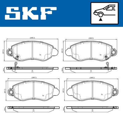 Brake Pad Set, disc brake SKF VKBP 80489 A