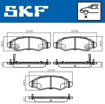 Brake Pad Set, disc brake SKF VKBP 80500 A