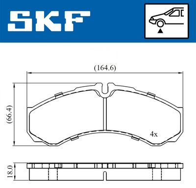 Brake Pad Set, disc brake SKF VKBP 80507