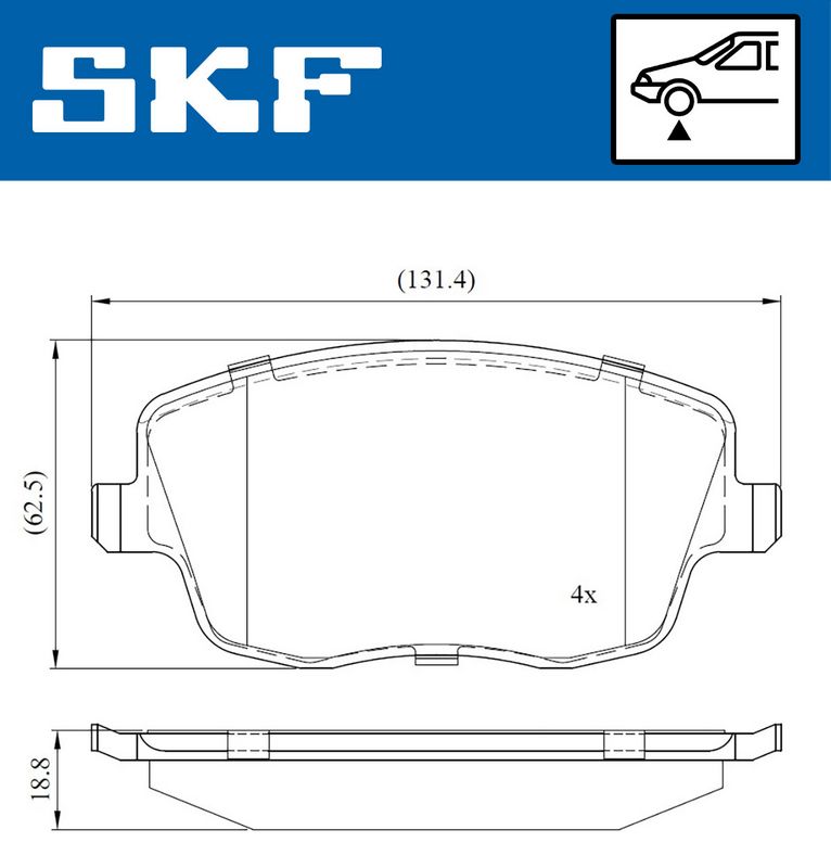 SKF VKBP 80517 Brake Pad Set, disc brake