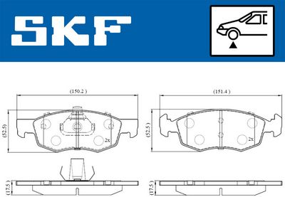 Brake Pad Set, disc brake SKF VKBP 80618