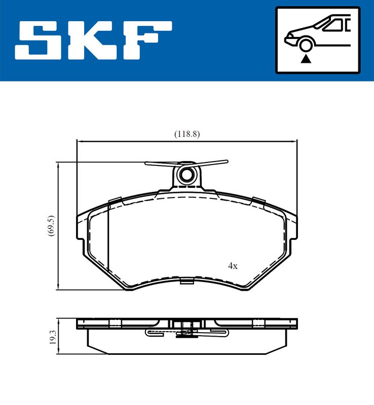 SKF VKBP 81011 Brake Pad Set, disc brake