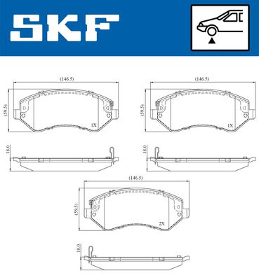 Brake Pad Set, disc brake SKF VKBP 81078 A