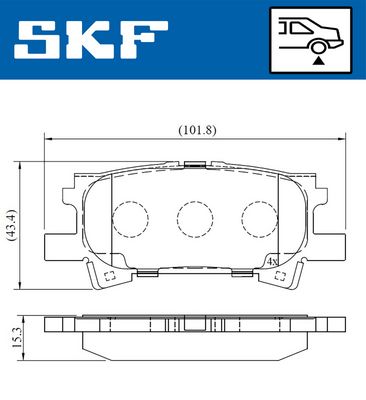 Brake Pad Set, disc brake SKF VKBP 90615