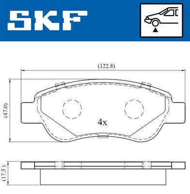 Brake Pad Set, disc brake SKF VKBP 80037