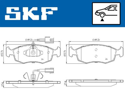 Brake Pad Set, disc brake SKF VKBP 80146 E