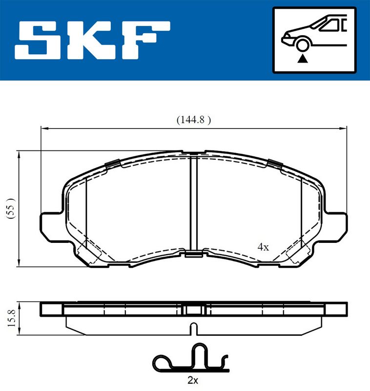 SKF VKBP 80169 A Brake Pad Set, disc brake