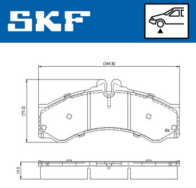 Brake Pad Set, disc brake SKF VKBP 80251