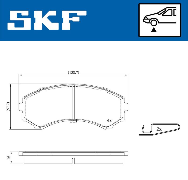 SKF VKBP 80252 A Brake Pad Set, disc brake