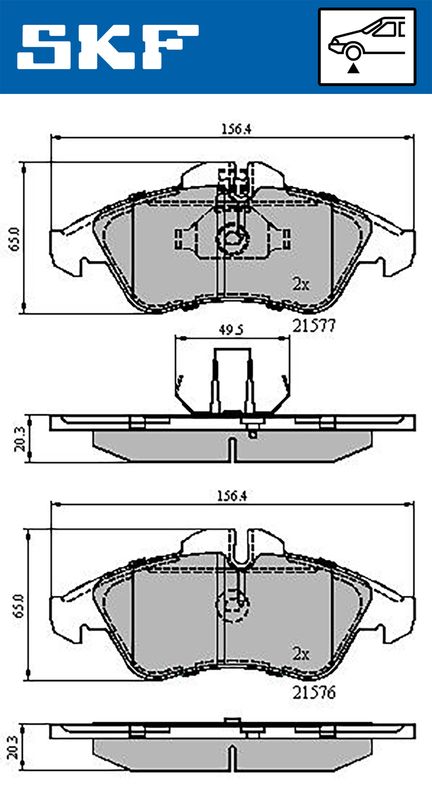 SKF VKBP 80254 Brake Pad Set, disc brake