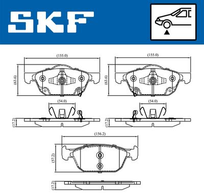 Brake Pad Set, disc brake SKF VKBP 80320 A