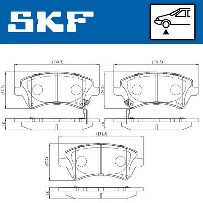 Brake Pad Set, disc brake SKF VKBP 80330 A