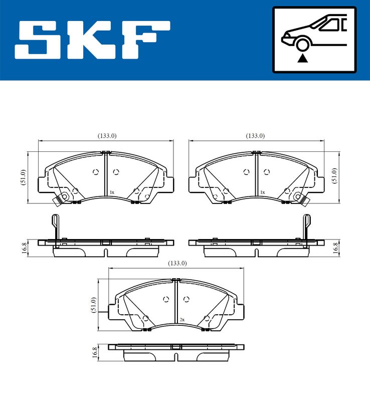 SKF VKBP 80386 A Brake Pad Set, disc brake