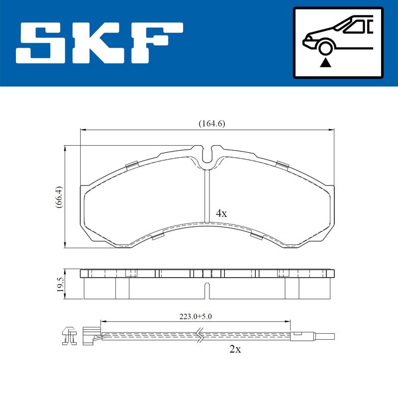 SKF VKBP 80422 E Brake Pad Set, disc brake