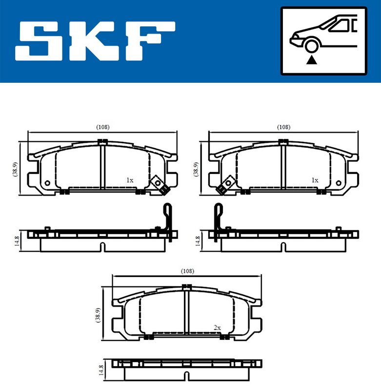 SKF VKBP 80457 Brake Pad Set, disc brake