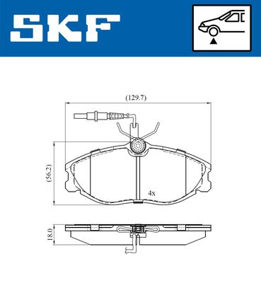 Brake Pad Set, disc brake SKF VKBP 80477 E