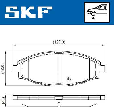 Brake Pad Set, disc brake SKF VKBP 80532