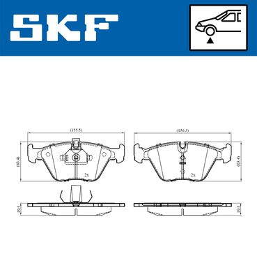 Brake Pad Set, disc brake SKF VKBP 80548