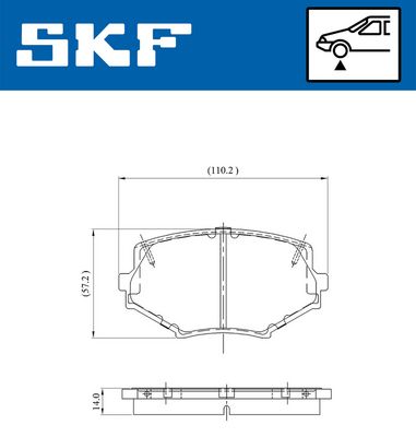 Brake Pad Set, disc brake SKF VKBP 80564 A