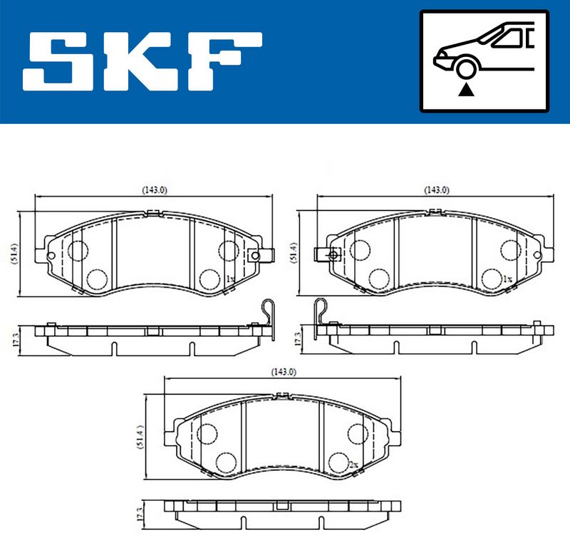 SKF VKBP 80570 A Brake Pad Set, disc brake