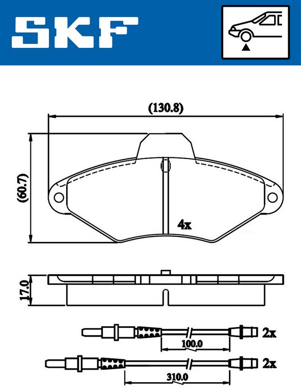 SKF VKBP 80601 E Brake Pad Set, disc brake