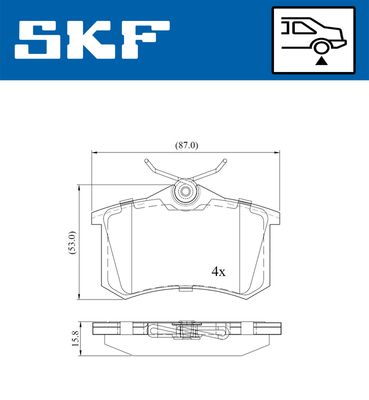 Brake Pad Set, disc brake SKF VKBP 90047