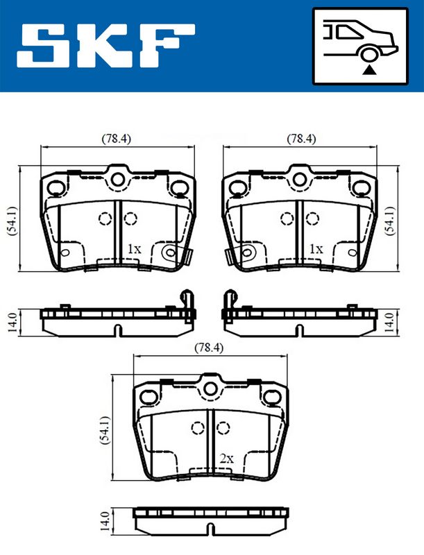 SKF VKBP 90288 A Brake Pad Set, disc brake