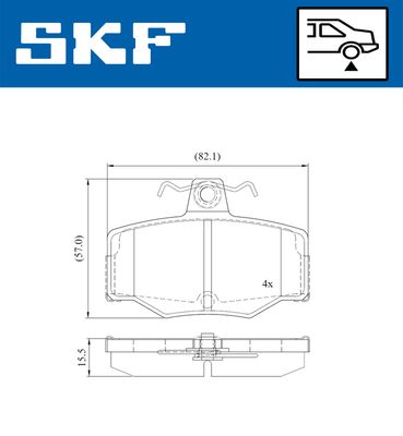 Brake Pad Set, disc brake SKF VKBP 90354