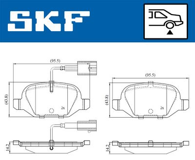 Brake Pad Set, disc brake SKF VKBP 90391 E