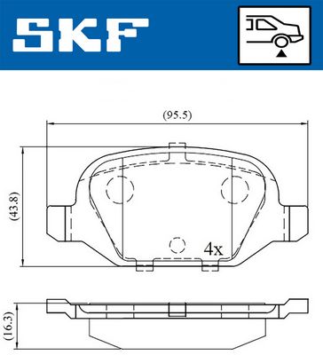 Brake Pad Set, disc brake SKF VKBP 90472