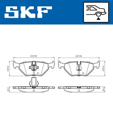 Brake Pad Set, disc brake SKF VKBP 90561