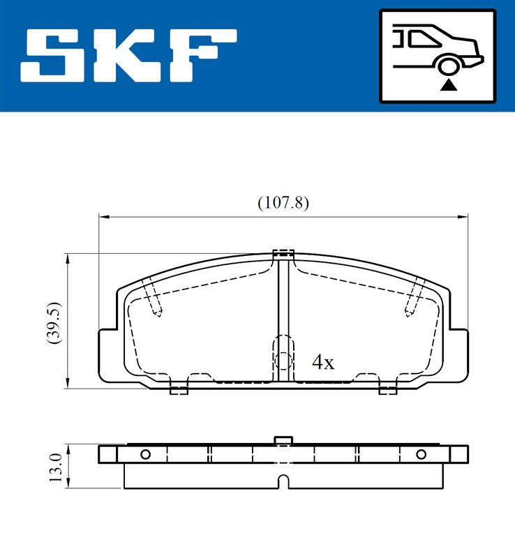 SKF VKBP 90587 Brake Pad Set, disc brake