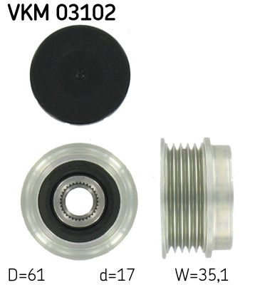 SKF VKM 03102 Alternator Freewheel Clutch