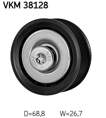 SKF VKM 38128 Deflection/Guide Pulley, V-ribbed belt