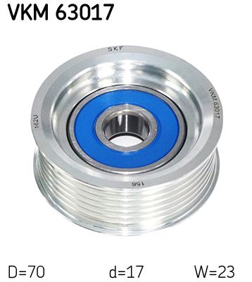 SKF VKM 63017 Deflection/Guide Pulley, V-ribbed belt