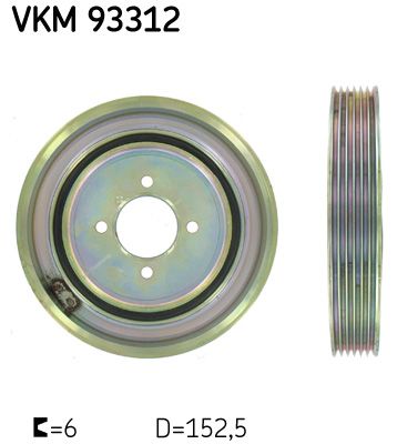 SKF VKM 93312 Belt Pulley, crankshaft