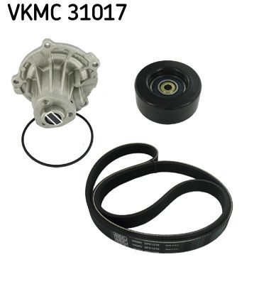 Water Pump + V-Ribbed Belt Kit SKF VKMC 31017