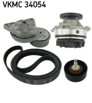 SKF VKMC 34054 Water Pump + V-Ribbed Belt Kit