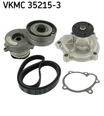 Water Pump + V-Ribbed Belt Kit SKF VKMC 35215-3