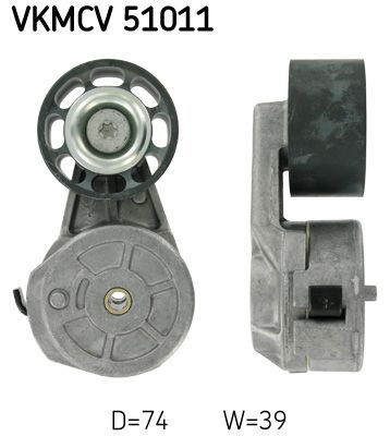 Tensioner Pulley, V-ribbed belt SKF VKMCV 51011